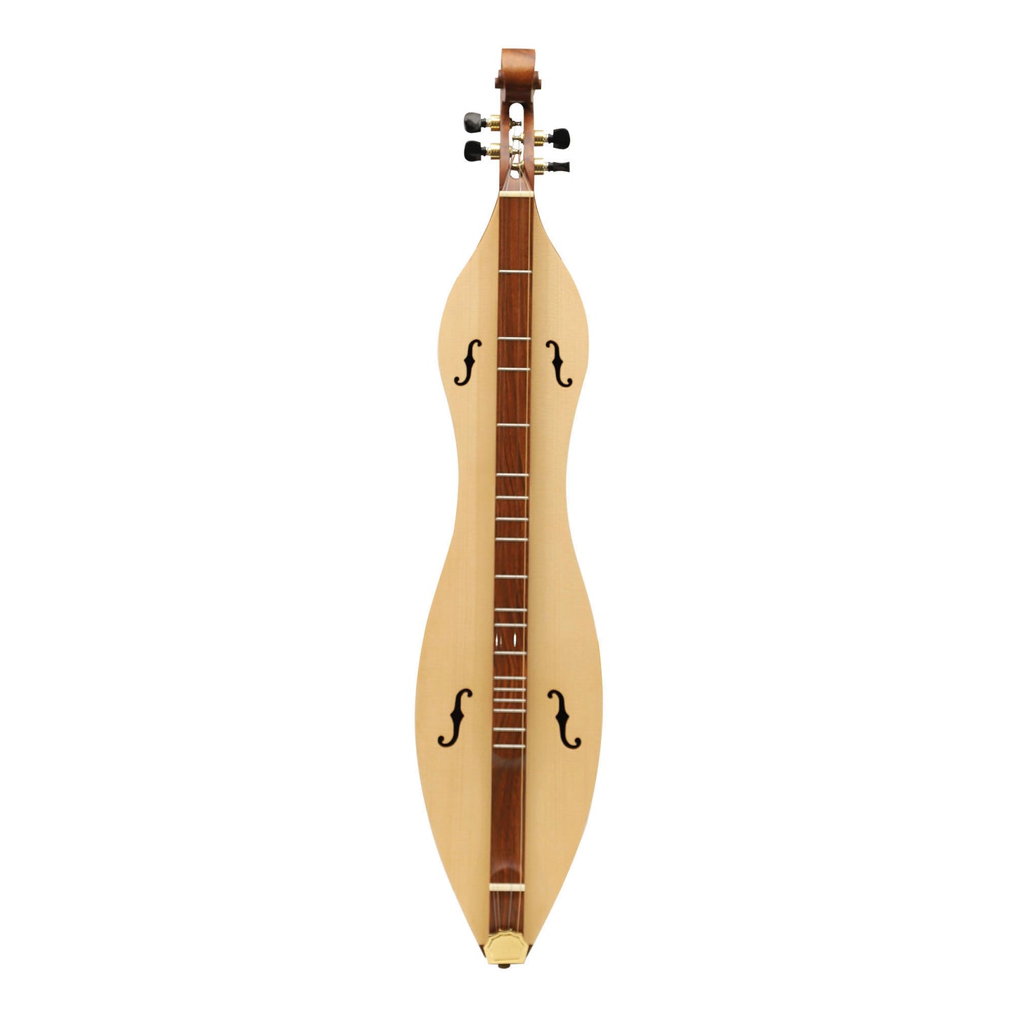 MID-EAST 4-STRINGS MOUNTAIN DULCIMER SCROLL F-HOLES (ROSE-WOOD)