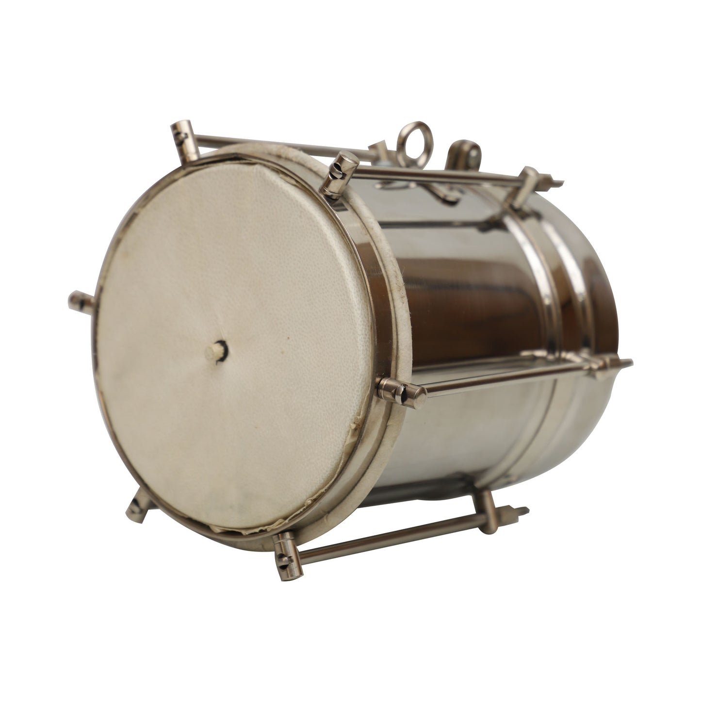 MID-EAST STEEL PLATED CUICA DRUM WITH GOATSKIN HEAD 7-BY-5-INCH
