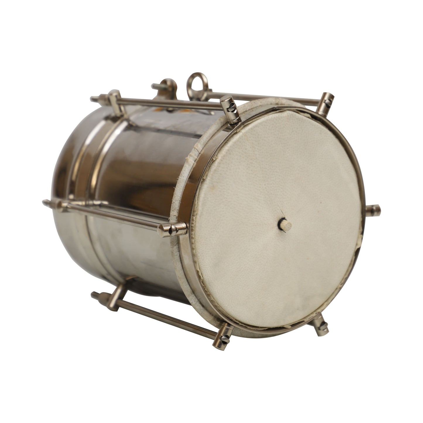 MID-EAST STEEL PLATED CUICA DRUM WITH GOATSKIN HEAD 7-BY-5-INCH