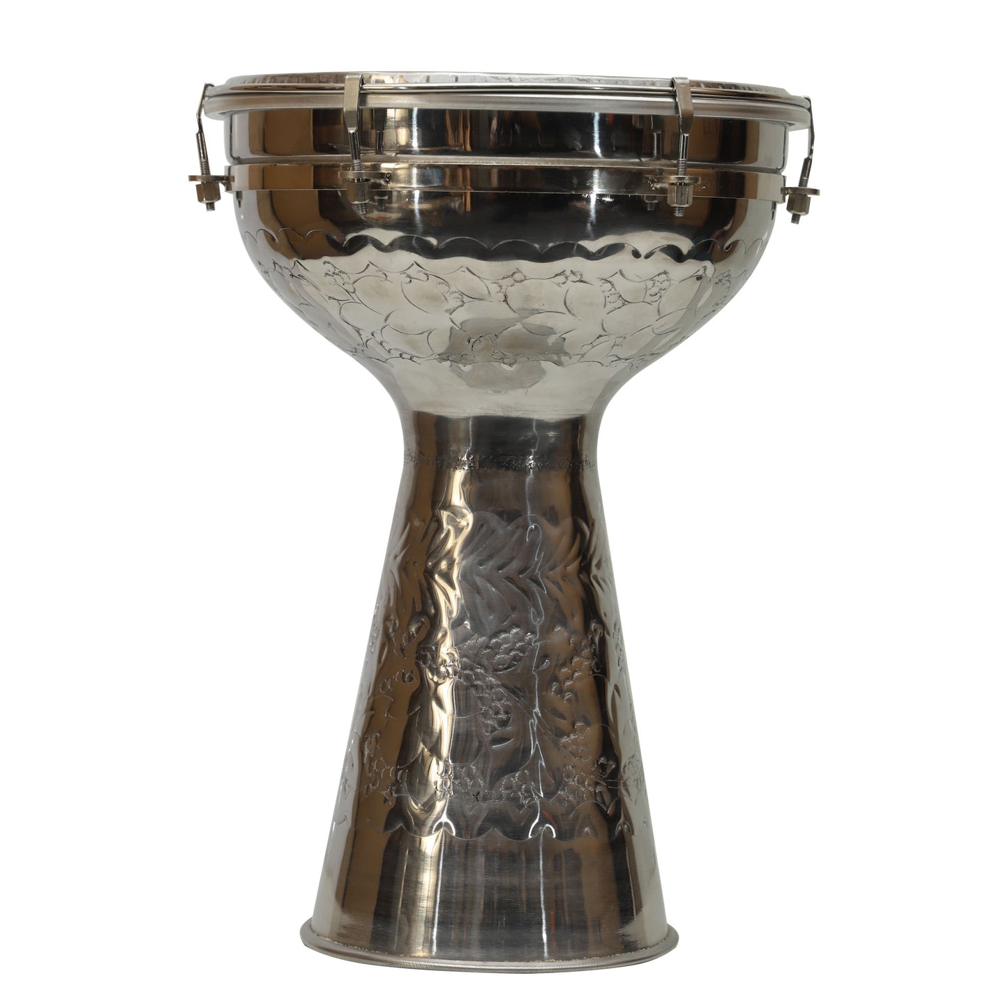 Mid-East Metal Doumbek With Synthetic Head 8-By-14-Inch
