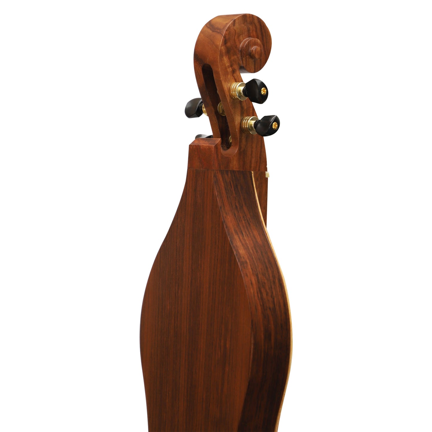 MID-EAST 4-STRINGS MOUNTAIN DULCIMER SCROLL F-HOLES (ROSE-WOOD)
