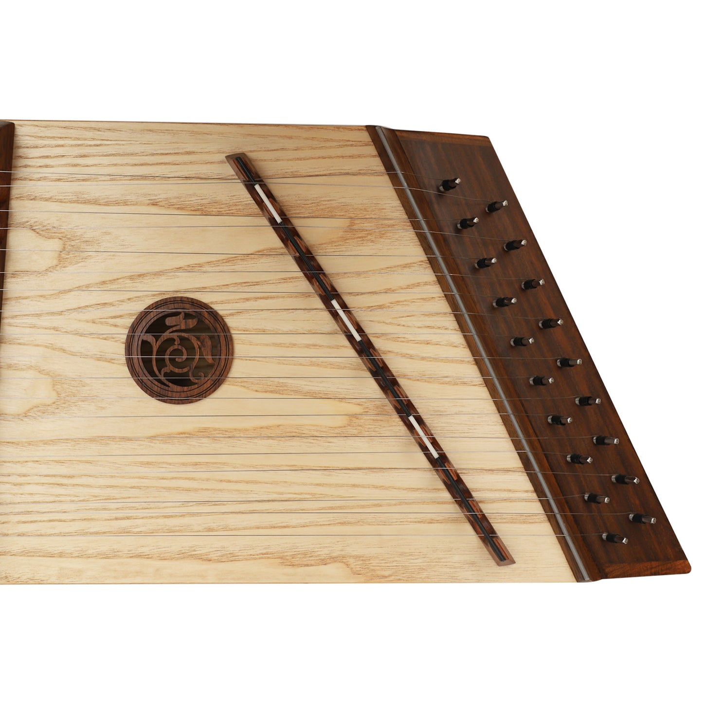 MID-EAST SINGLE STRUNG 10/9 HAMMERED DULCIMER WITH HAMMERS (ROSE-WOOD)