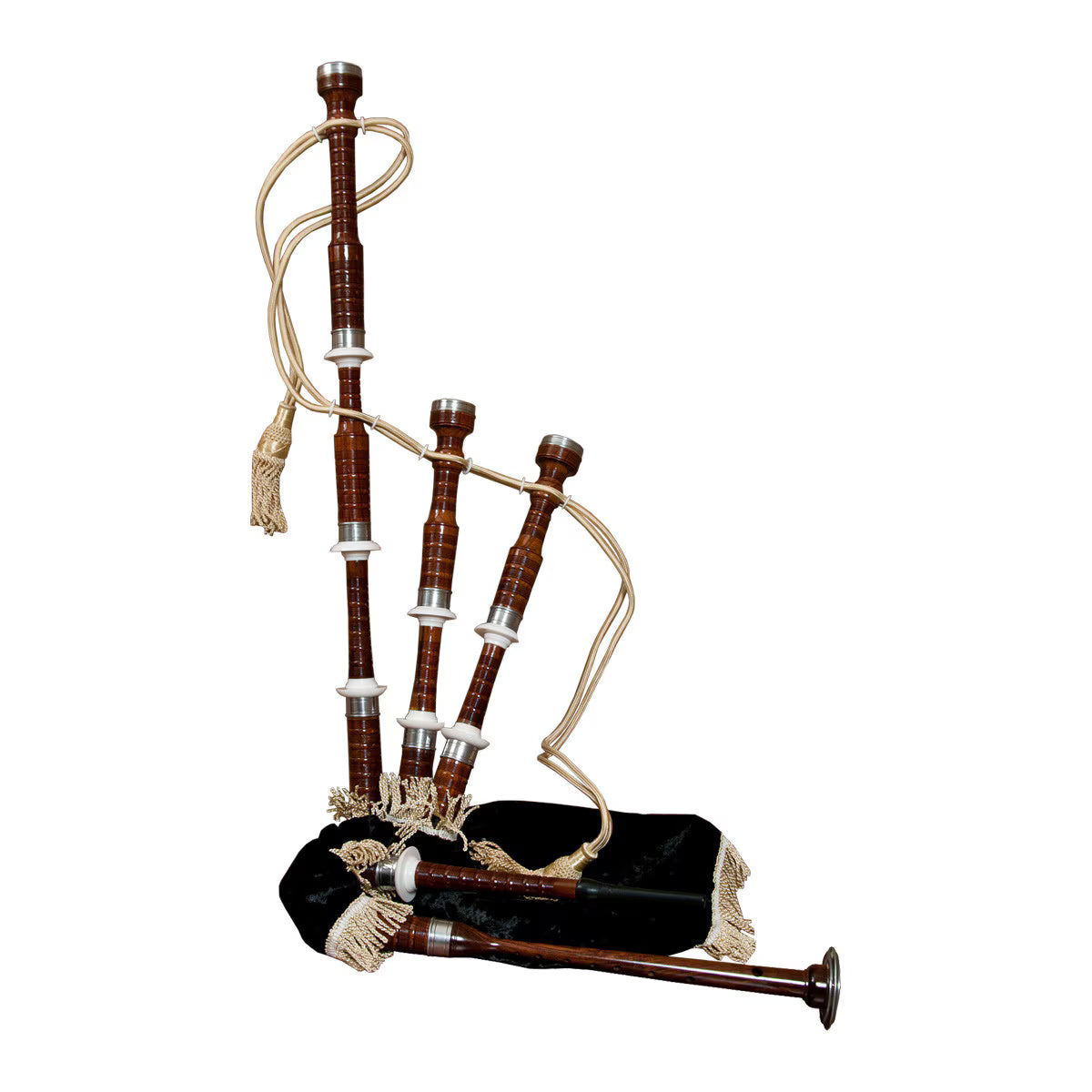 Mid-East Full Size Sheesham Bagpipe with Black Cover