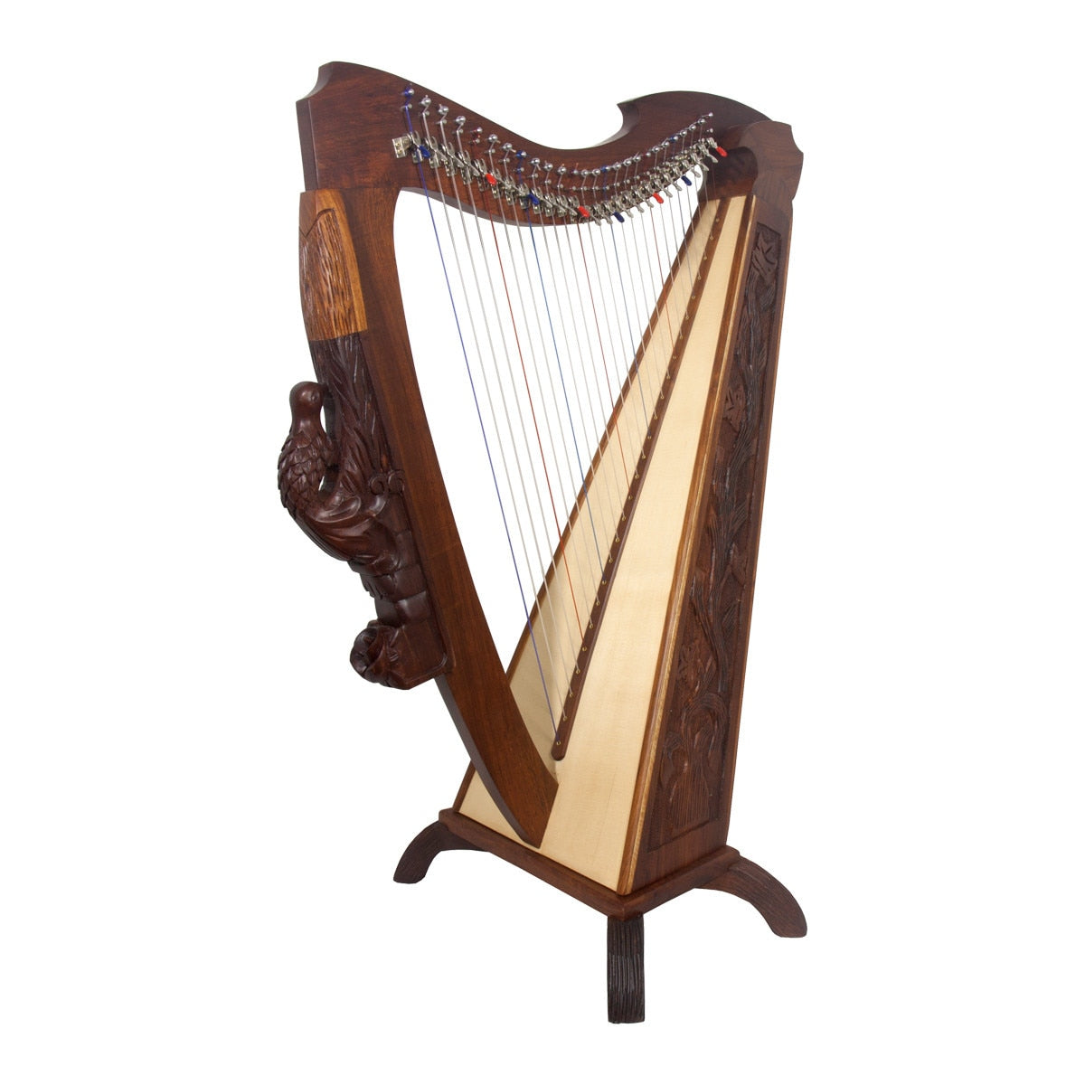 MID-EAST 26-STRINGS WOODLAND HARP (ROSE-WOOD)