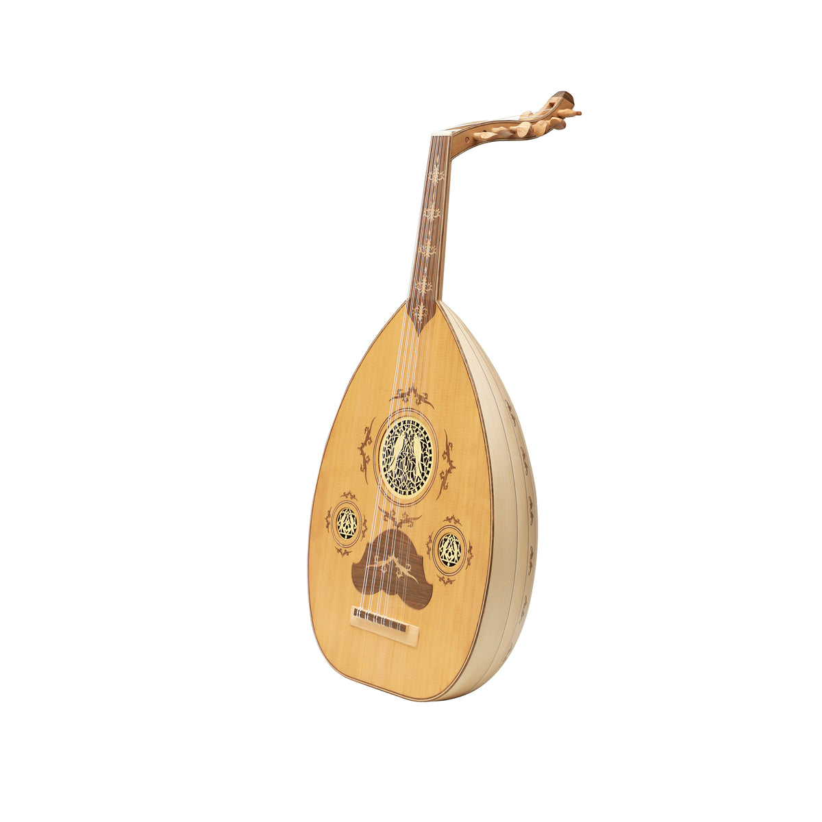Mid-East Arabic Oud With In-Lay Design (Lace-Wood)