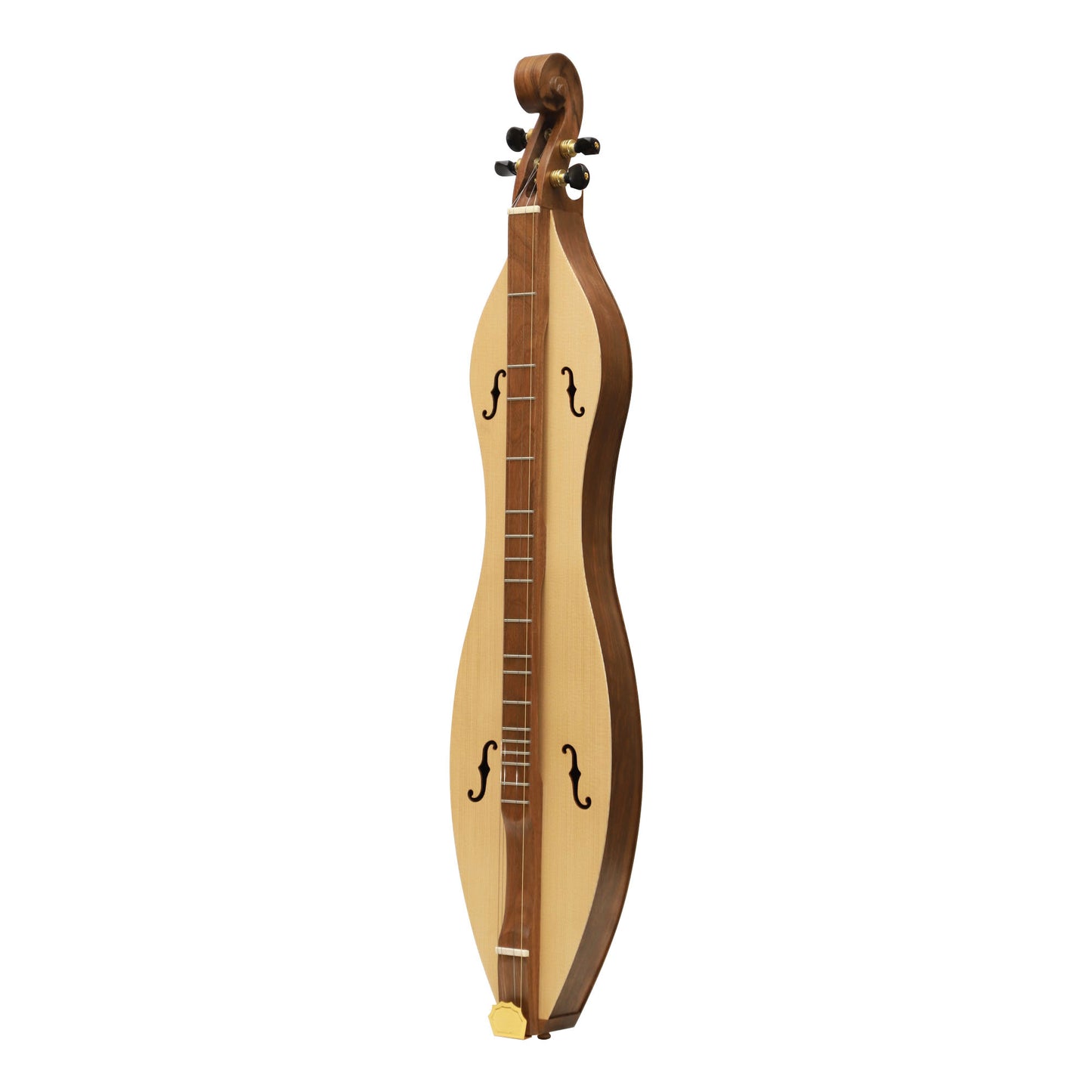 MID-EAST 4-STRINGS MOUNTAIN DULCIMER SCROLL F-HOLES (WALNUT-WOOD)