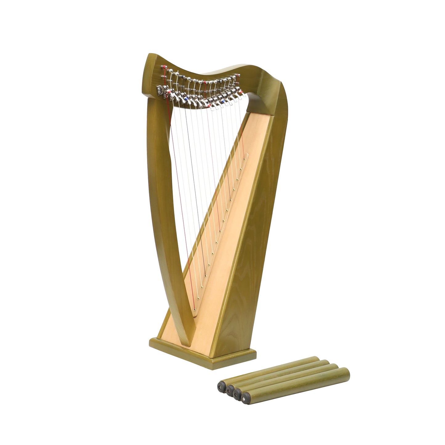 Mid-East 15 String Harp Green-(Ashwood)
