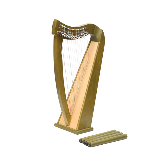Mid-East 15 String Harp Green-(Ashwood)