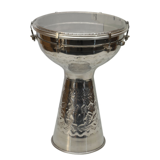 Mid-East Metal Doumbek With Synthetic Head 10-By-15-Inch