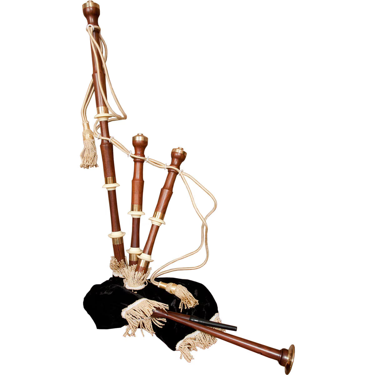 Mid-East Full Size Sheesham Chalice Style Bagpipe with Black Cover