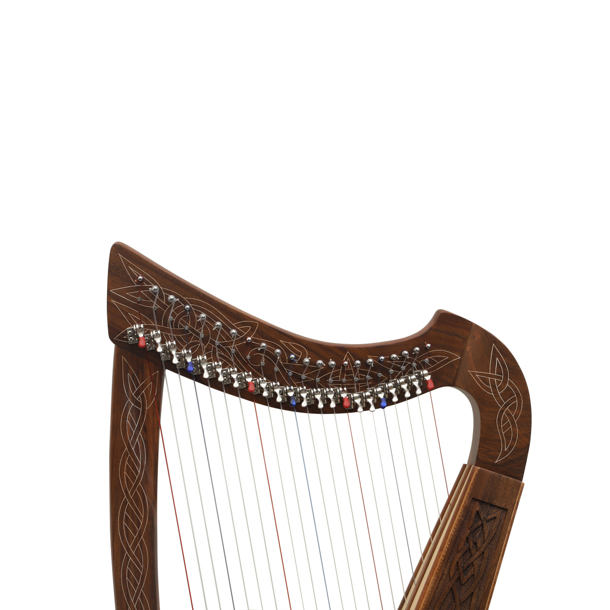 Mid-East 22-Strings Harp Knotwork (Rose-Wood)