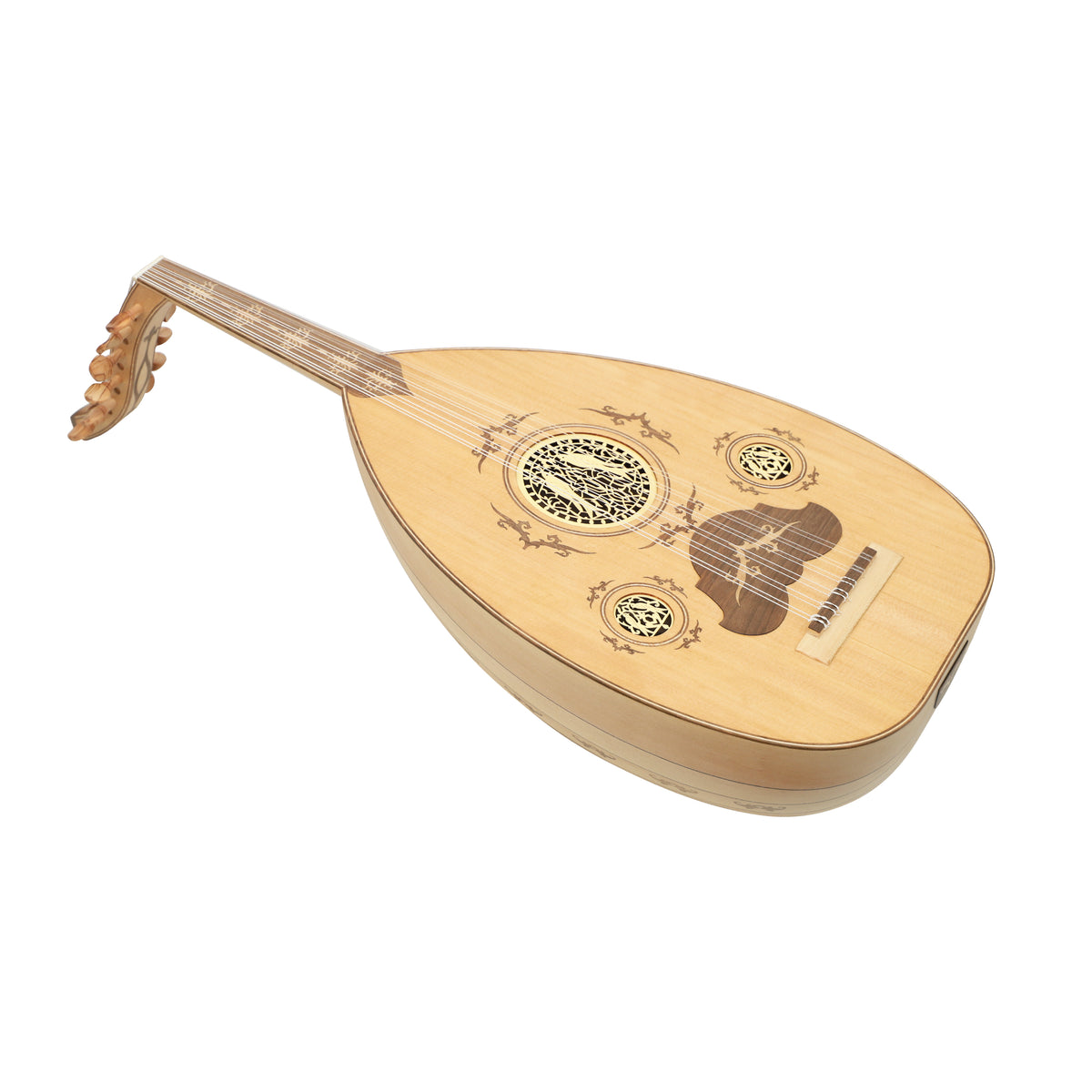 Mid-East Arabic Oud With In-Lay Design (Lace-Wood)