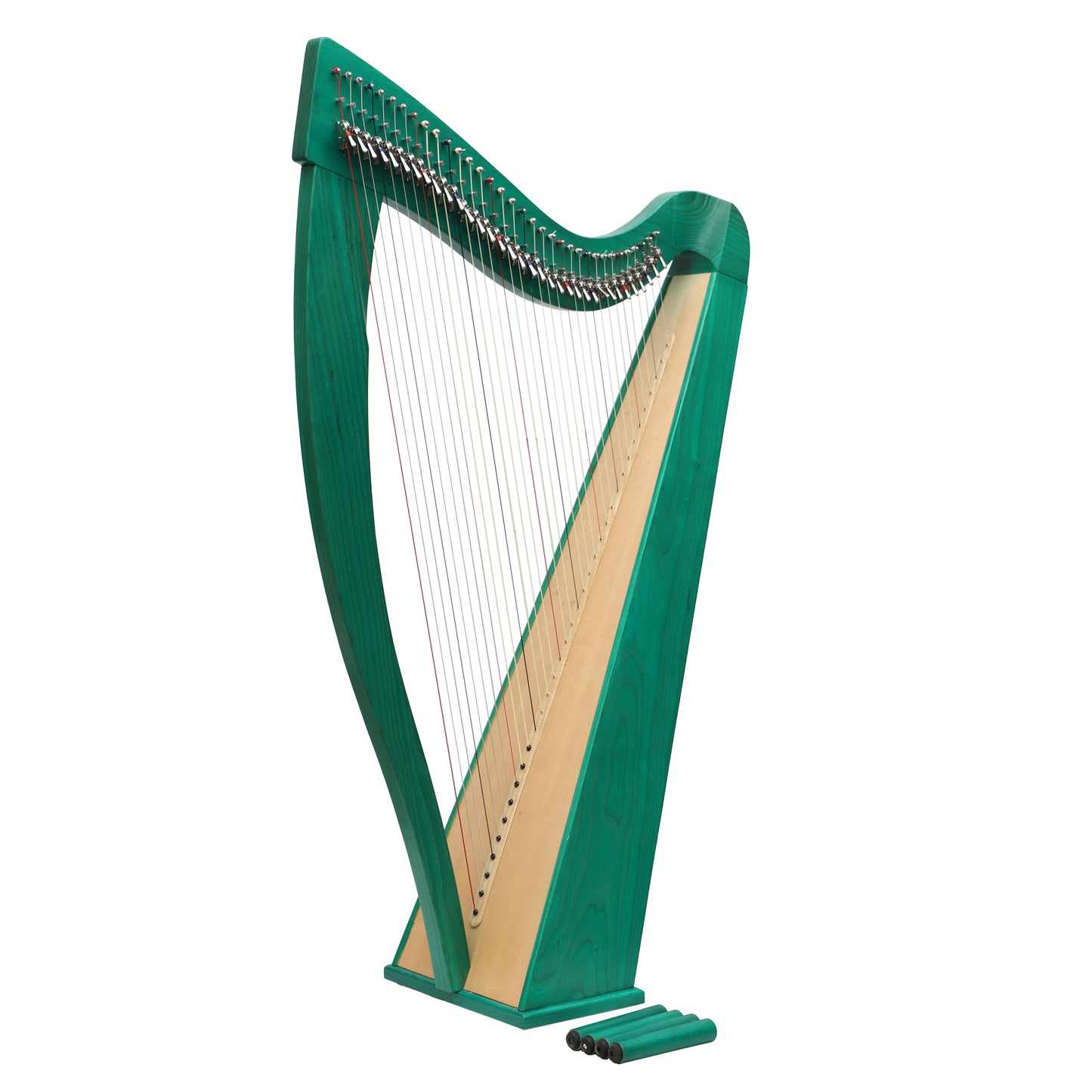 Mid-East 34 String Harp Green-(Ashwood)