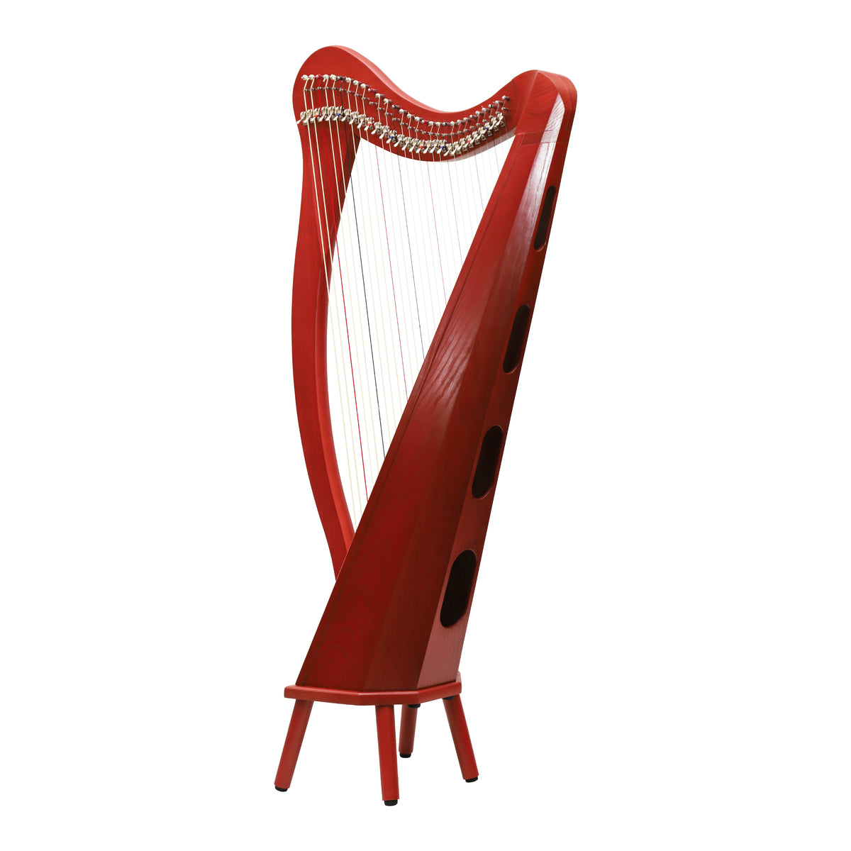 Mid-East 29 String Prototype Harp Red-(Ashwood)