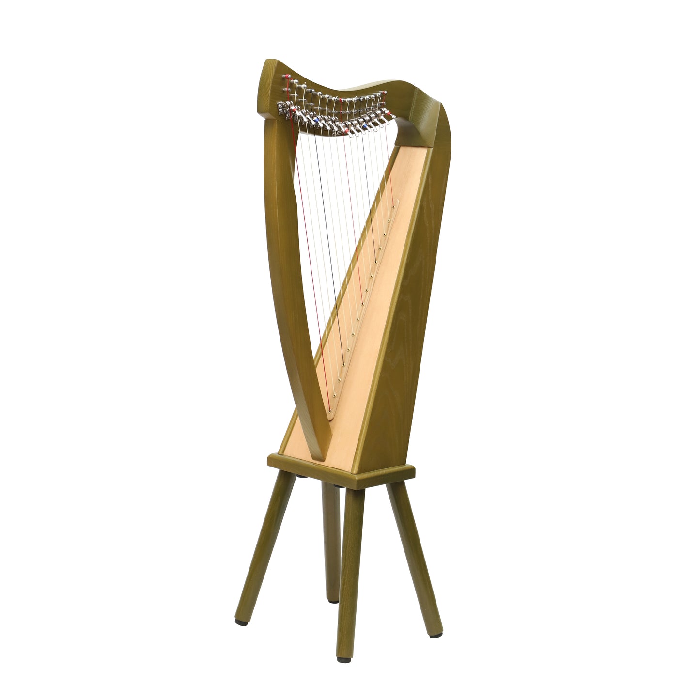 Mid-East 15 String Harp Green-(Ashwood)