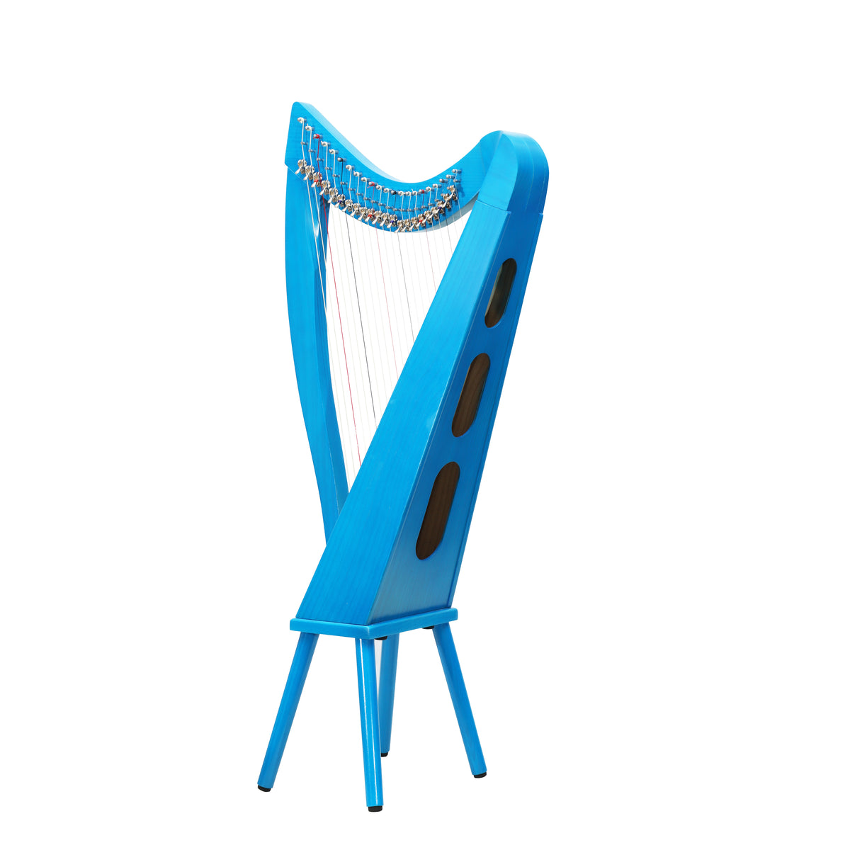 Mid-East 22 String Harp Blue-(Ashwood)