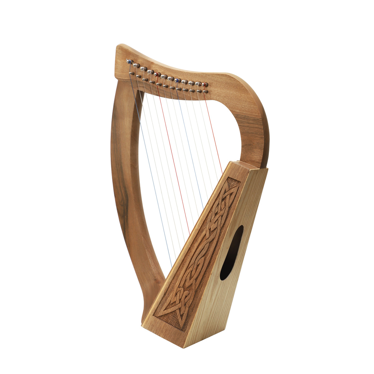 Mid-East 12-Strings Baby Harp Knotwork (Walnut-Wood)