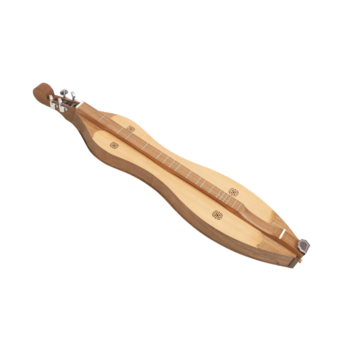 Mid-East 4-Strings Mountain Dulcimer Knotwork (Walnut-Wood)