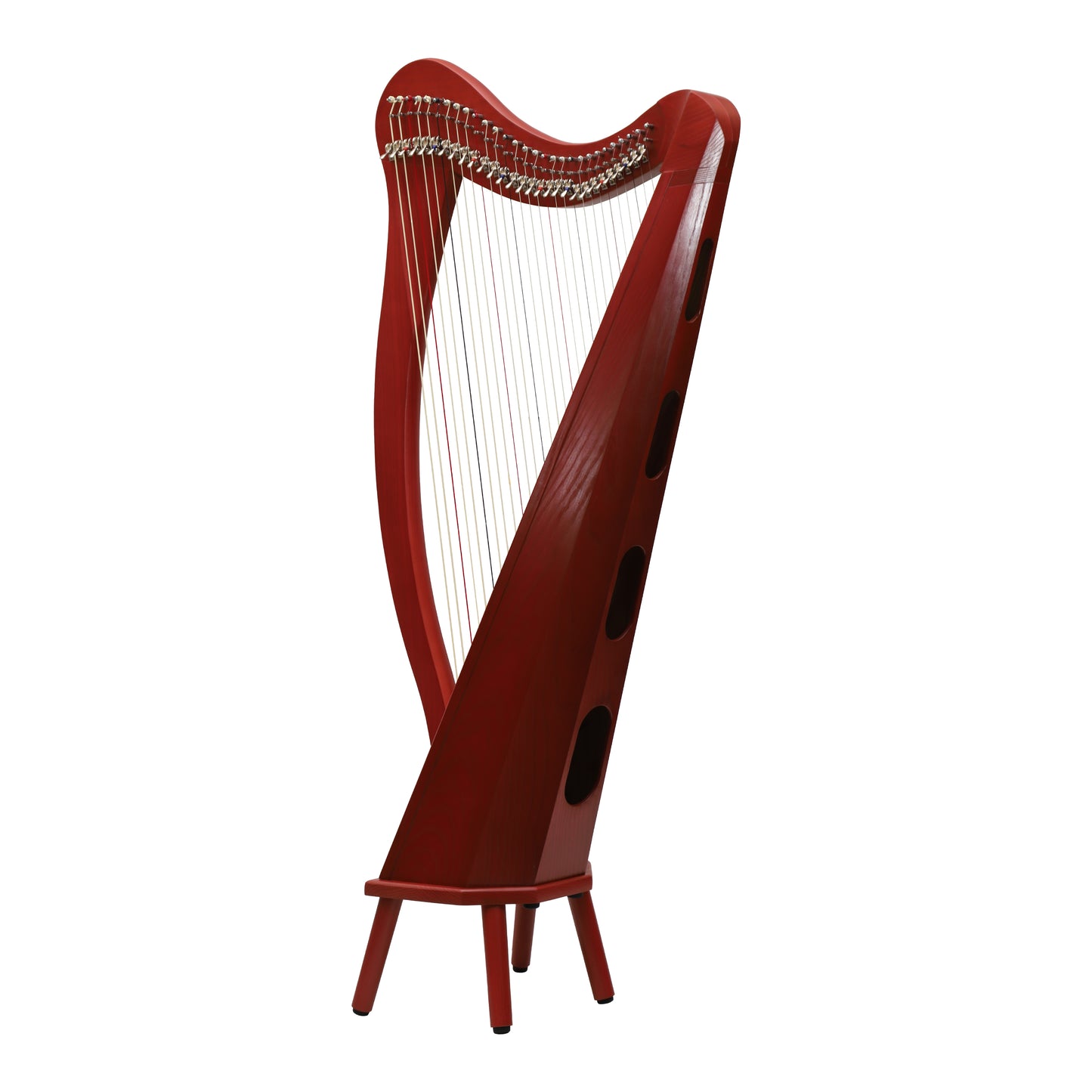 Mid-East 29 String Prototype Harp Red-(Ashwood)