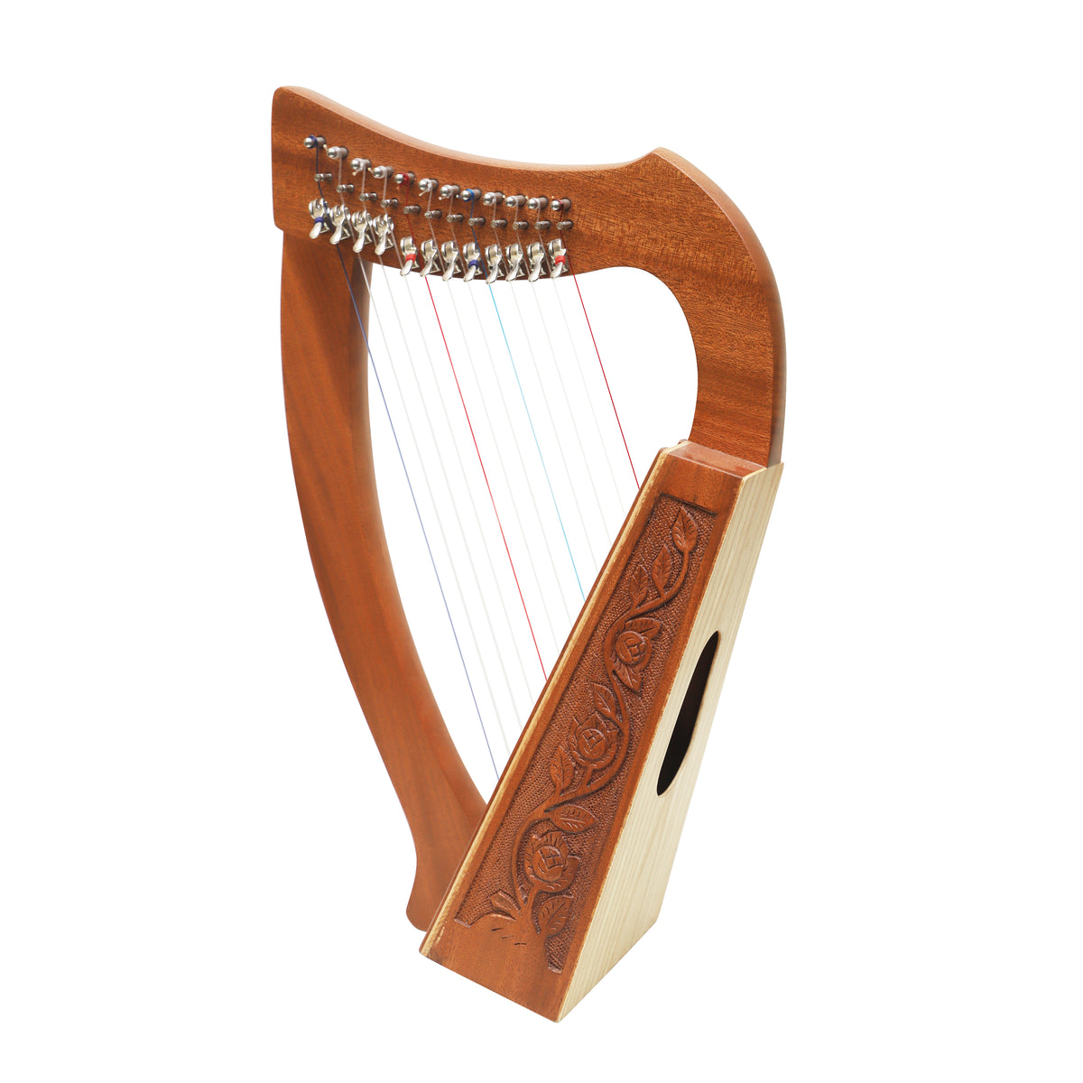 Mid-East 12-Strings Harp (Mahogany-wood)