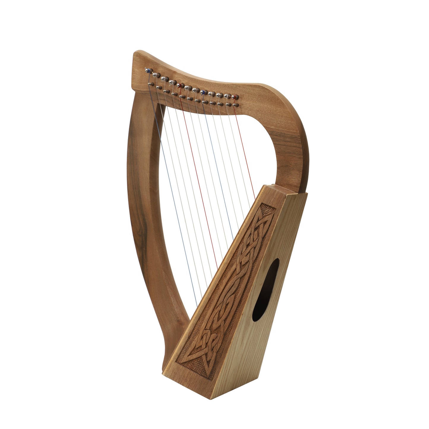 Mid-East 12-Strings Baby Harp Knotwork (Walnut-Wood)