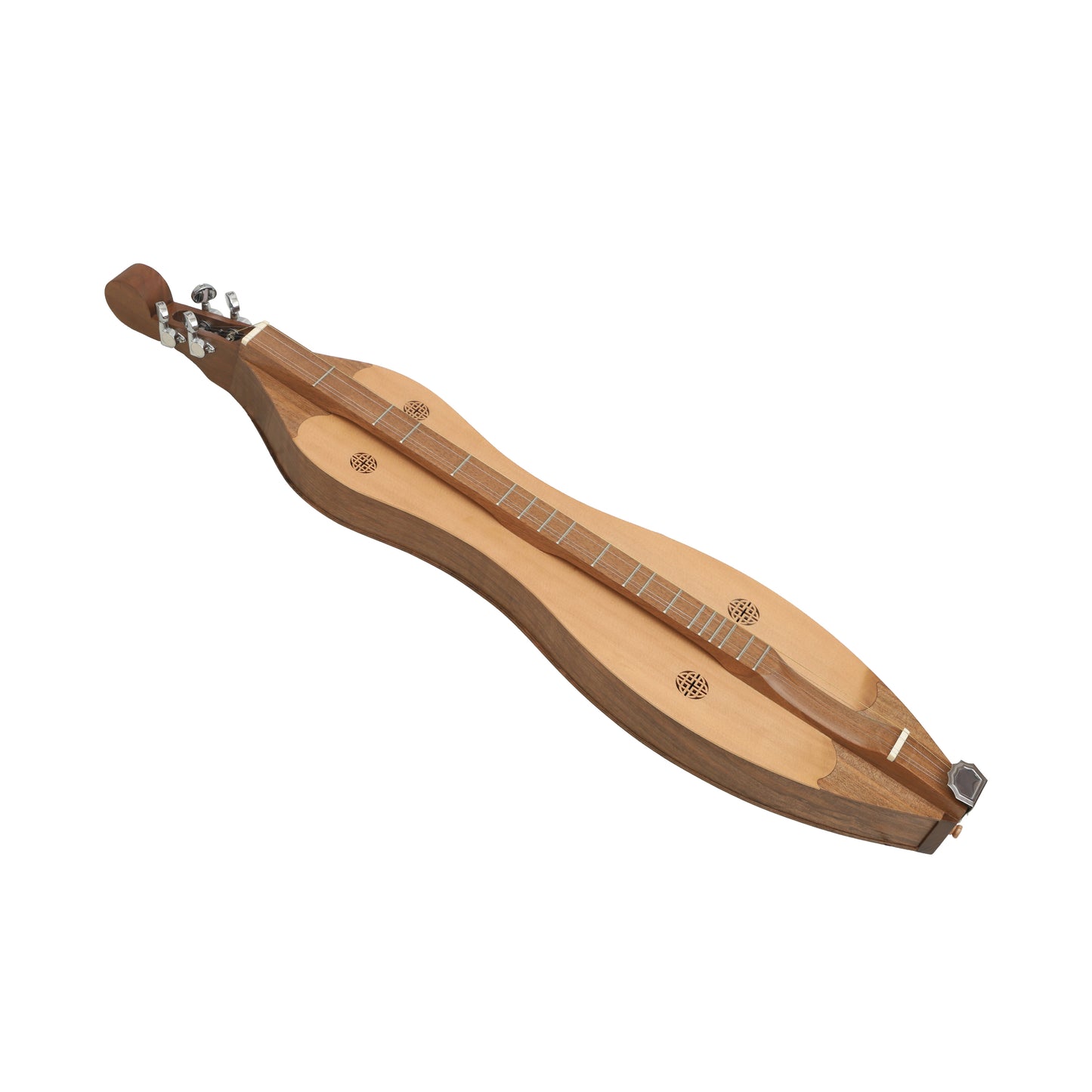 Mid-East 4-Strings Mountain Dulcimer Knotwork (Walnut-Wood)