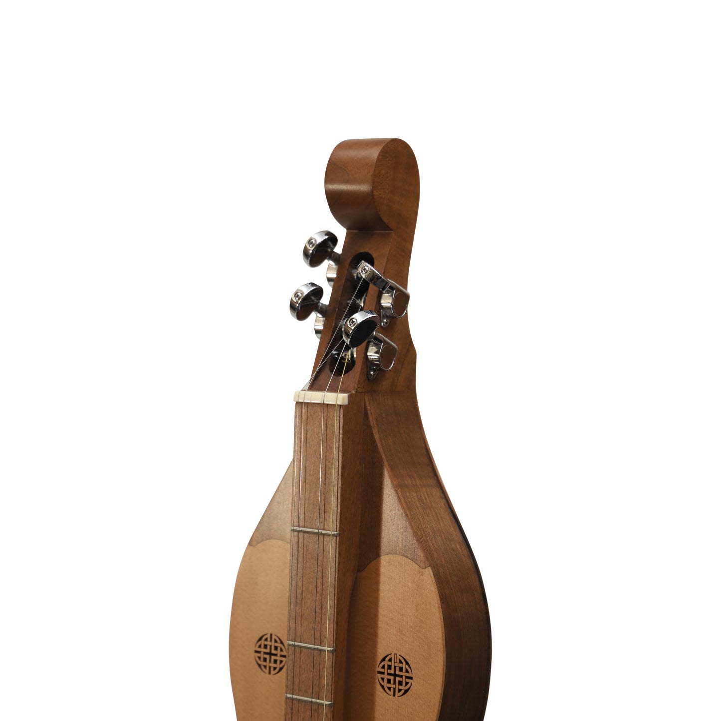 Mid-East 4-Strings Mountain Dulcimer Knotwork (Walnut-Wood)