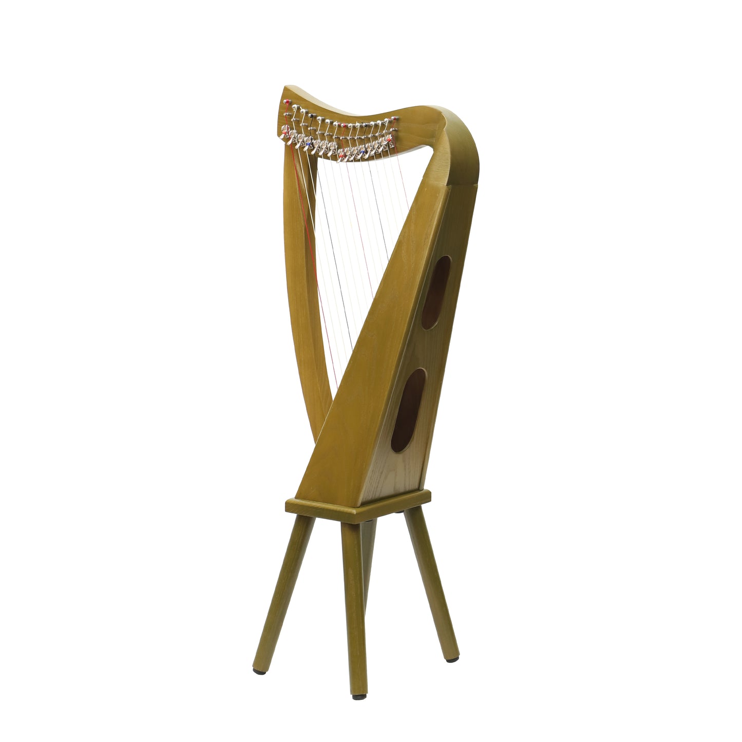 Mid-East 15 String Harp Green-(Ashwood)