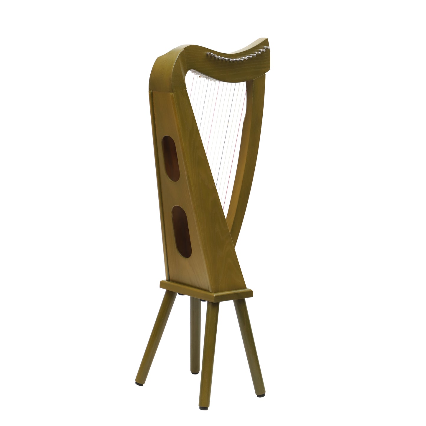Mid-East 15 String Harp Green-(Ashwood)