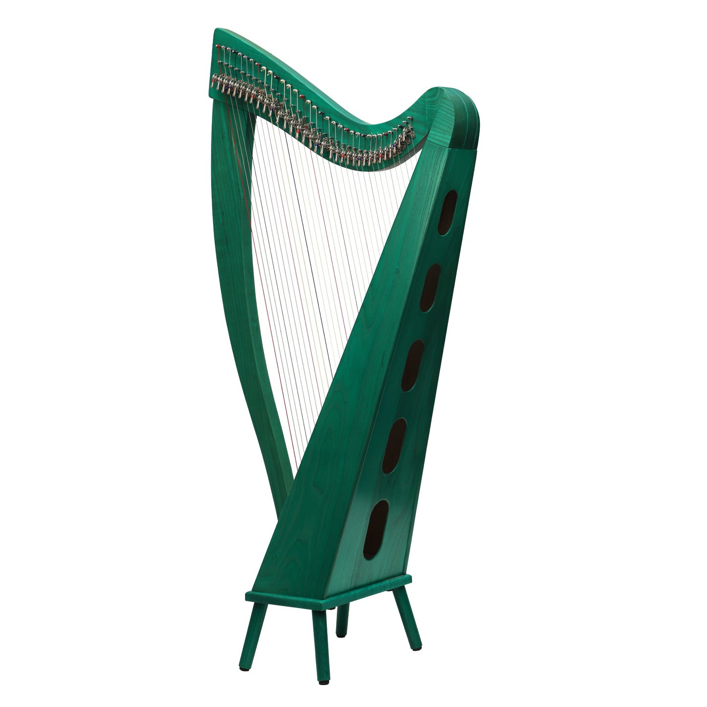 Mid-East 34 String Harp Green-(Ashwood)
