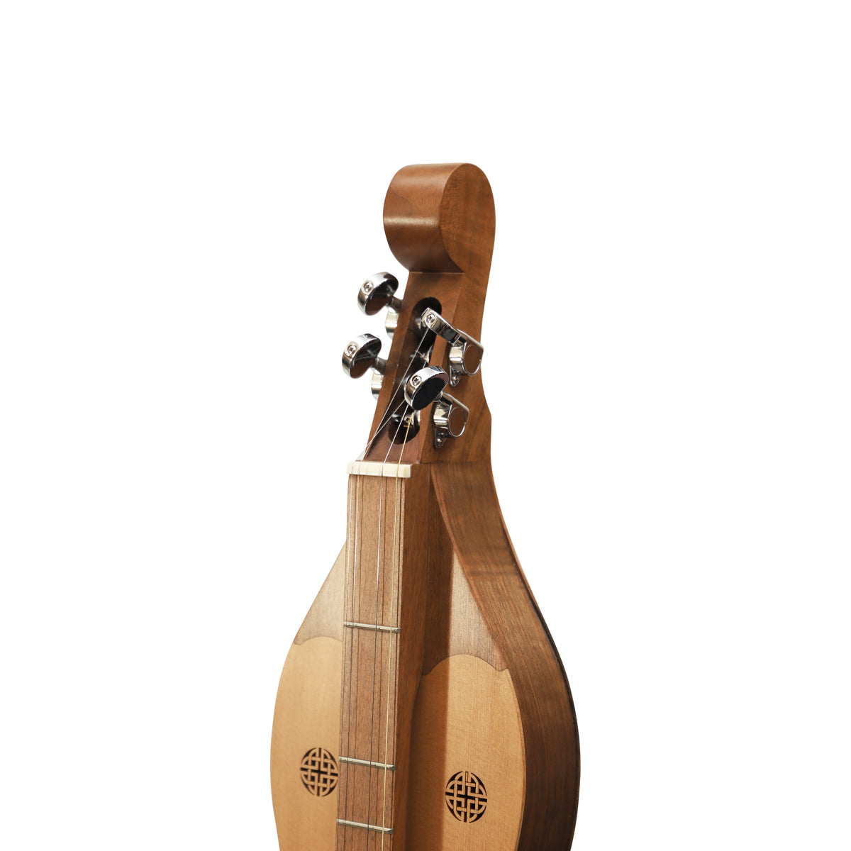 Mid-East 4-Strings Mountain Dulcimer Knotwork (Walnut-Wood)