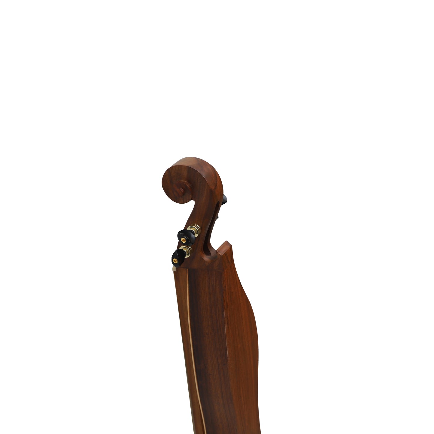 Mid-East Mountain Dulcimer 4-Strings Cutaway F-Holes Scrolled Pegbox (Rose-Wood)