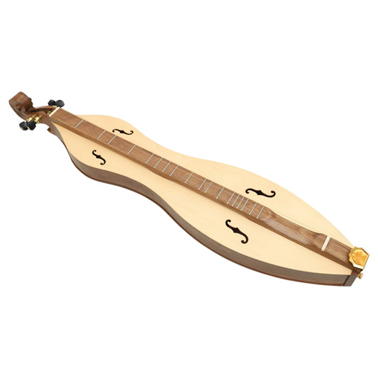 MID-EAST 4-STRINGS MOUNTAIN DULCIMER SCROLL F-HOLES (WALNUT-WOOD)