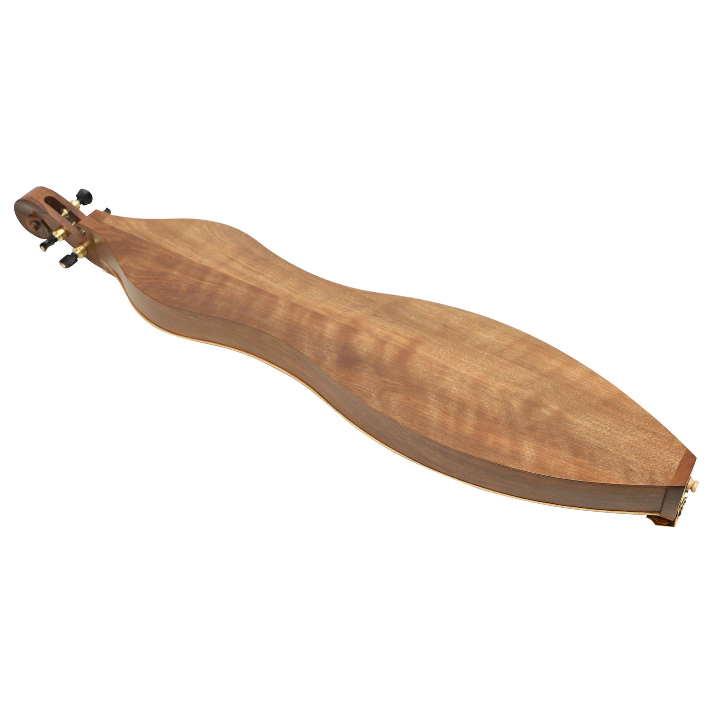 MID-EAST 4-STRINGS MOUNTAIN DULCIMER SCROLL F-HOLES (WALNUT-WOOD)