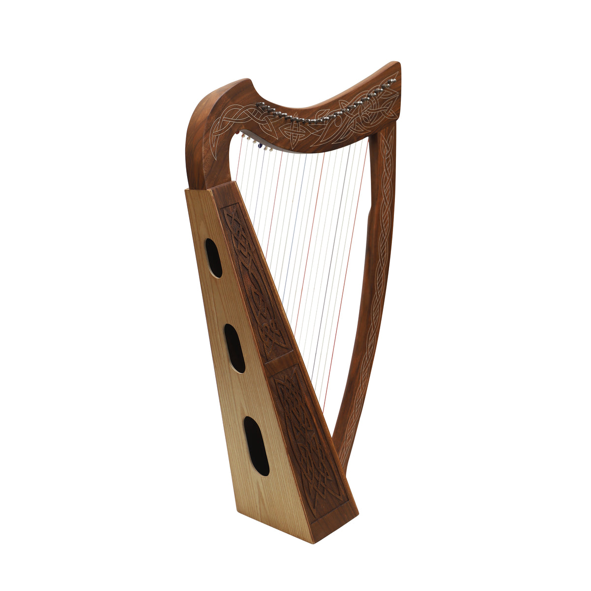 Mid-East 22-Strings Harp Knotwork (Rose-Wood)
