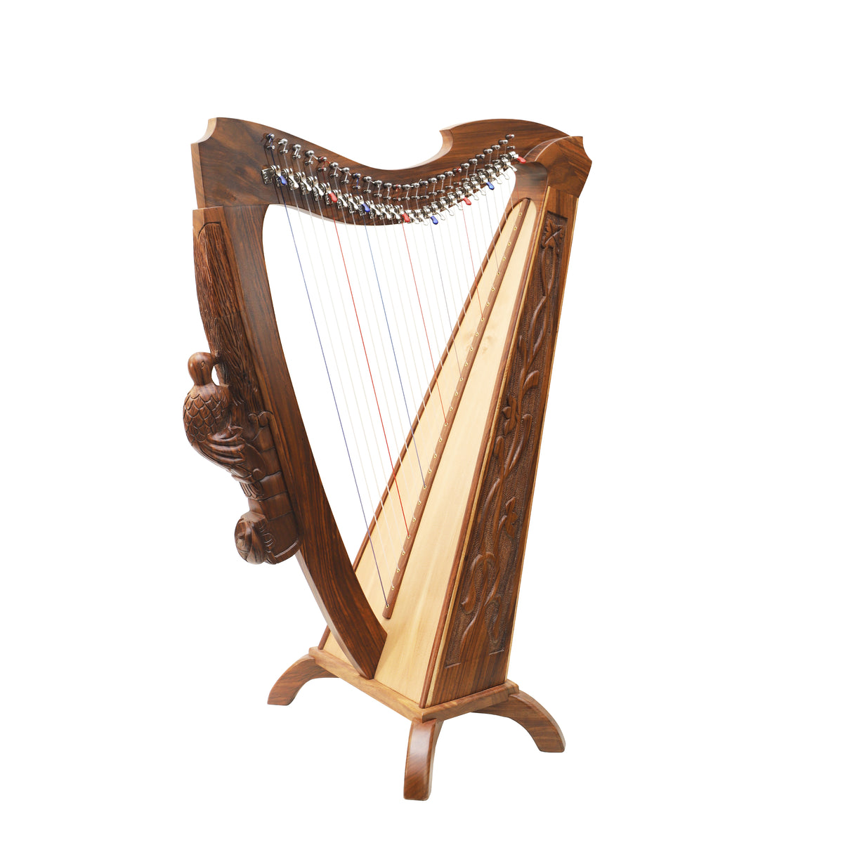 Mid-East 26-Strings Woodland Harp (Rose-Wood)