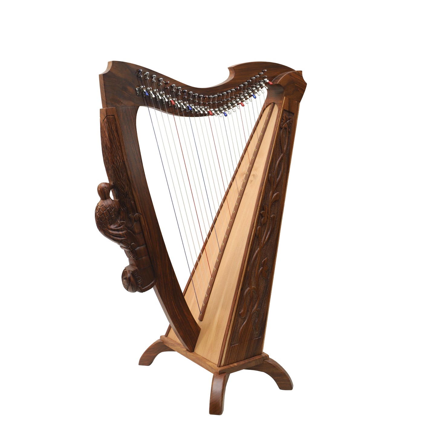 Mid-East 26-Strings Woodland Harp (Rose-Wood)