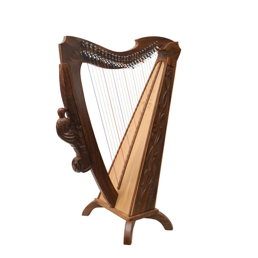 Mid-East 26-Strings Woodland Harp (Rose-Wood)