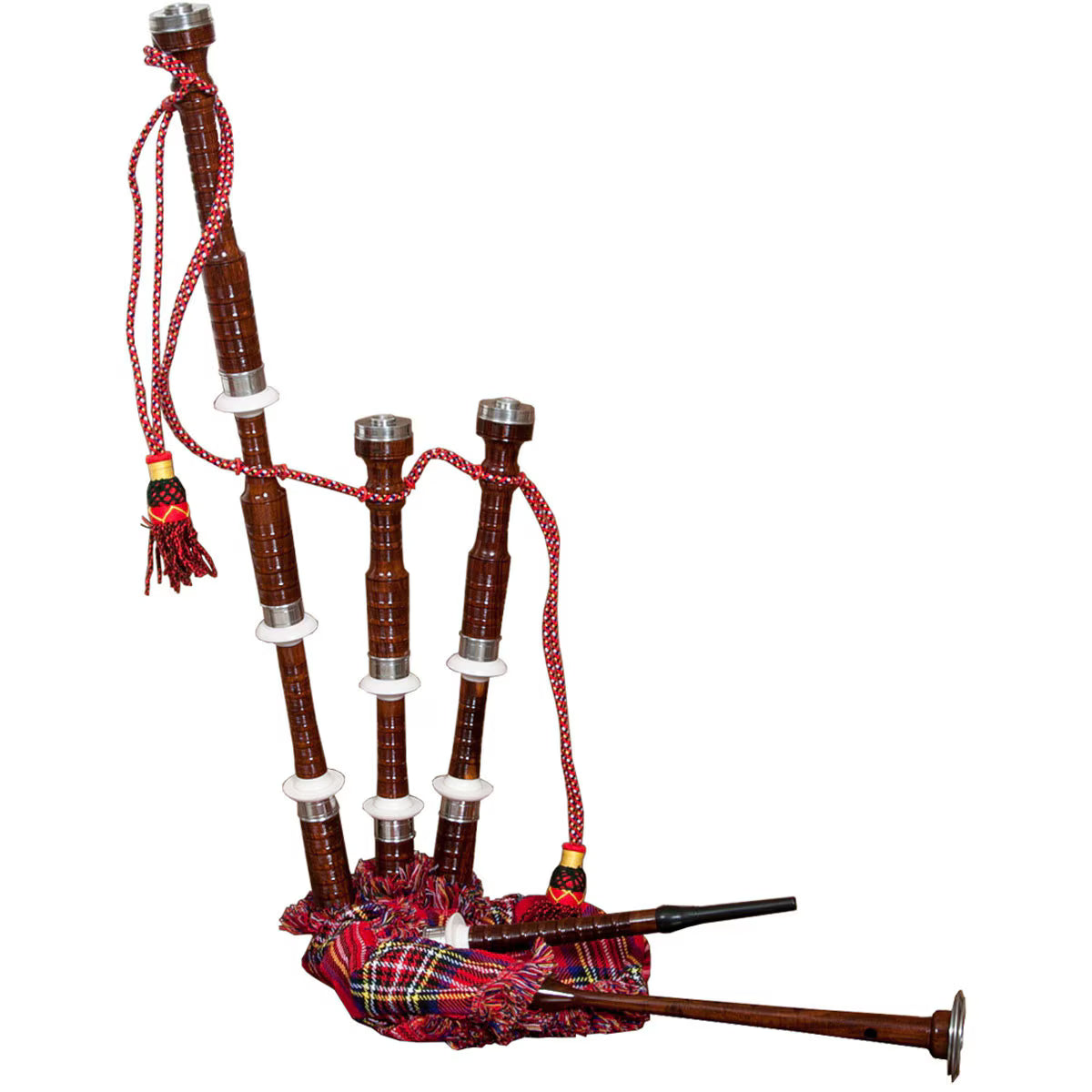 Mid-East Full Size Sheesham Bagpipe with Tartan Cover