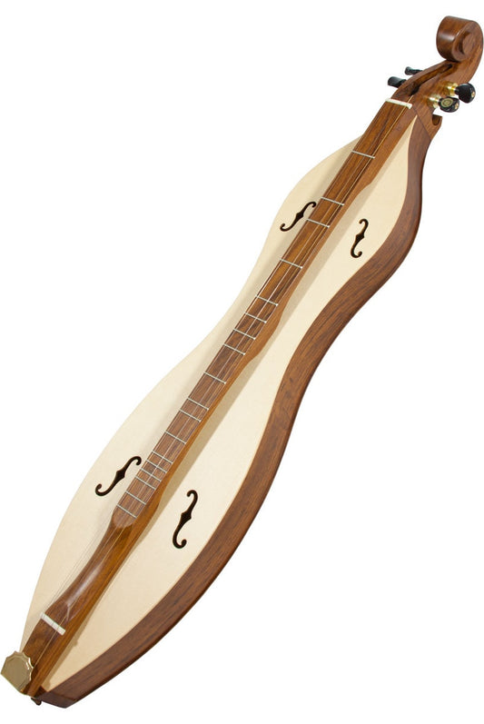 MID-EAST 4-STRINGS MOUNTAIN DULCIMER SCROLL F-HOLES (ROSE-WOOD)