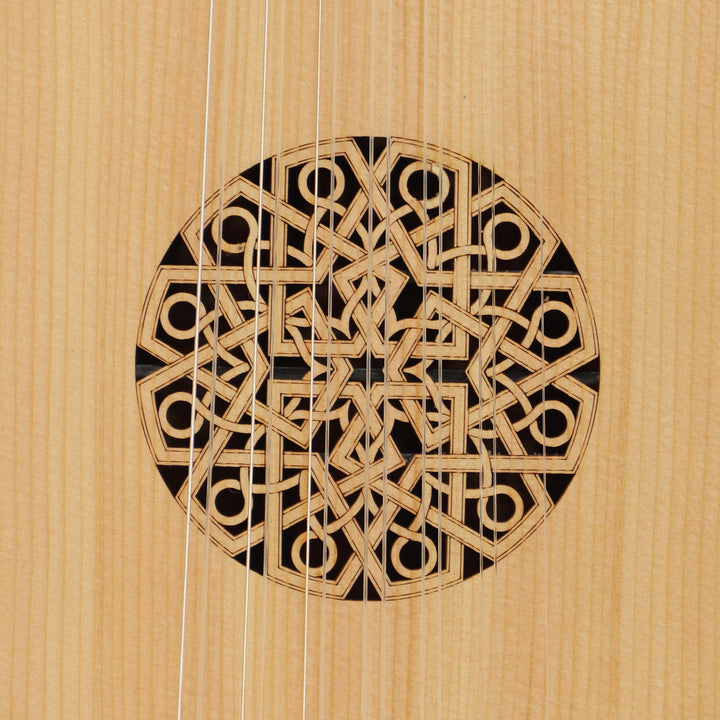 MID-EAST 7-COURSE LUTE WITH IN-LAY DESIGN (LACE-WOOD)