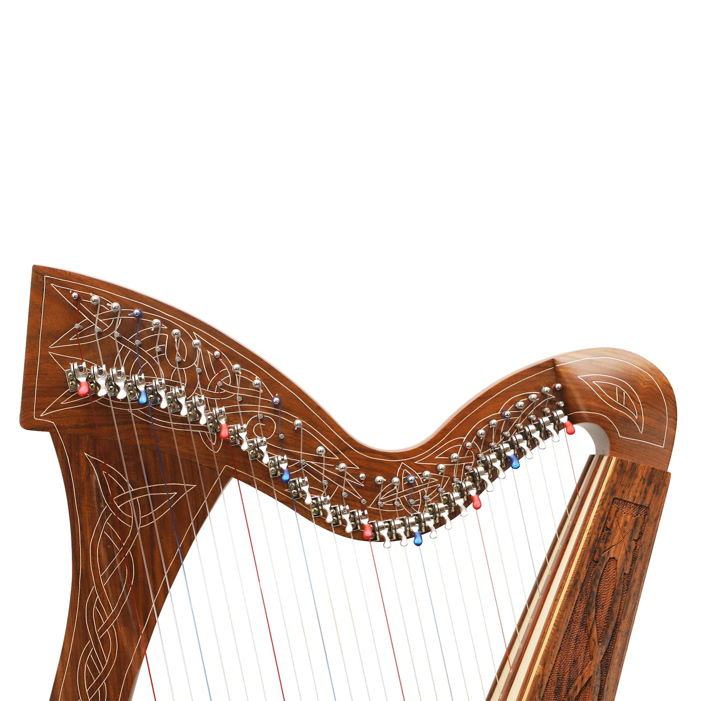 MID-EAST 29-STRINGS MINISTREL HARP VINE (ROSE-WOOD)