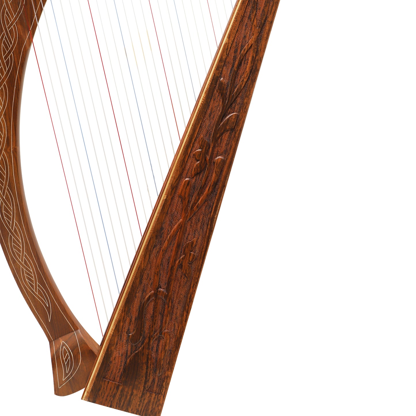 MID-EAST 29-STRINGS MINISTREL HARP VINE (ROSE-WOOD)