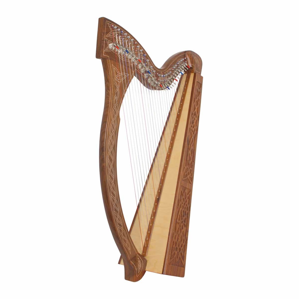 MID-EAST 29-STRINGS MINISTREL HARP KNOTWORK (ROSE-WOOD)