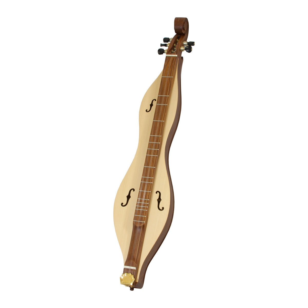 MID-EAST MOUNTAIN DULCIMER 5-STRINGS CUTAWAY F-HOLES SCROLLED PEGBOX (ROSE-WOOD)