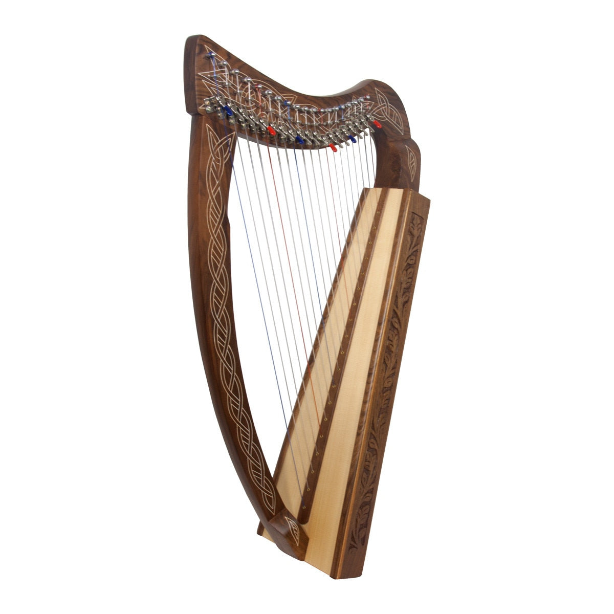 MID-EAST 19-STRINGS PIXIE HARP NON-STANDING (WALNUT-WOOD)