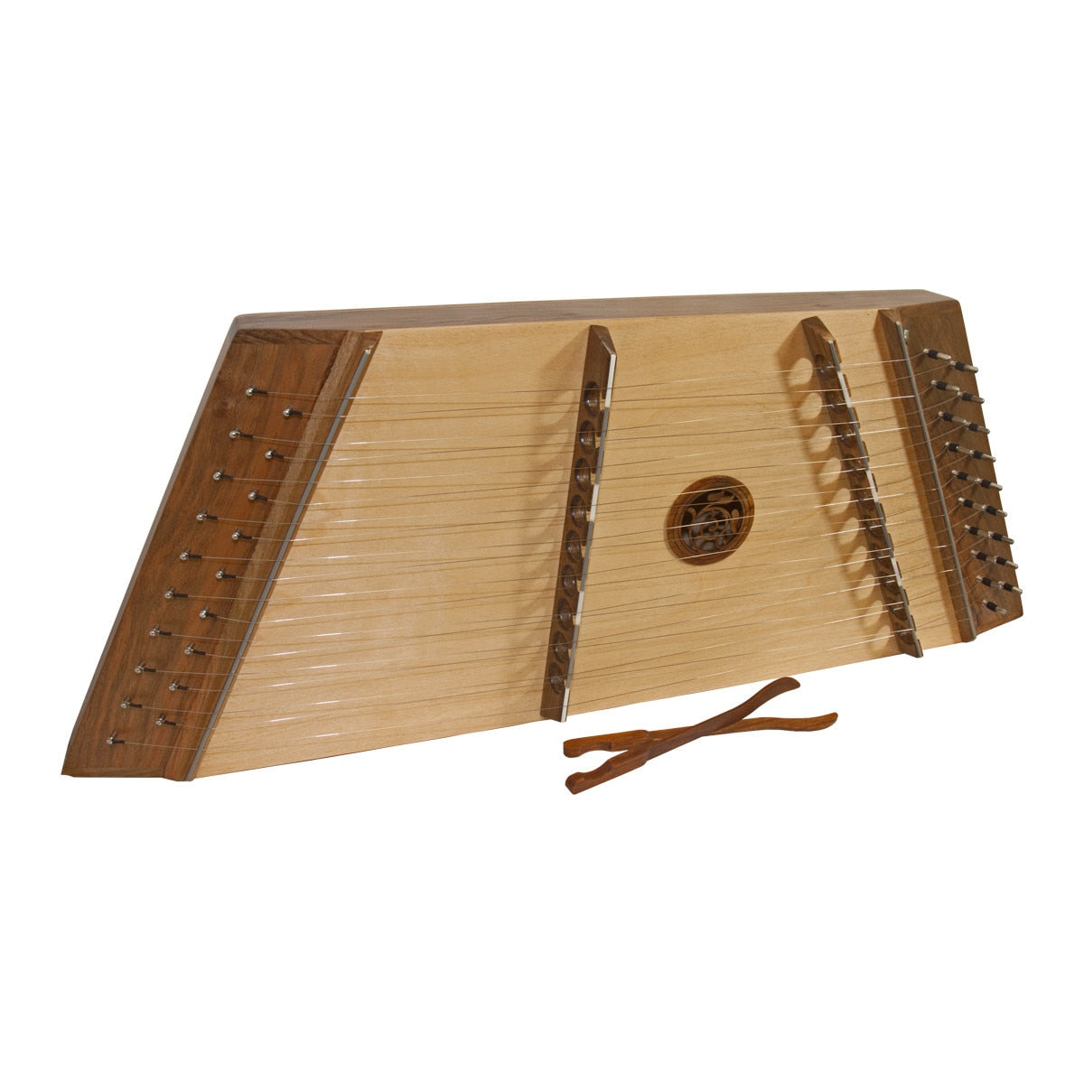 Mid-East Single Strung 10/9 Hammered Vdulcimer With Hammers (Walnut-Wo ...