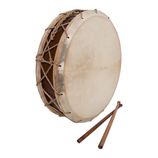 MID-EAST TABOR DRUM WITH STICKS 14-INCH