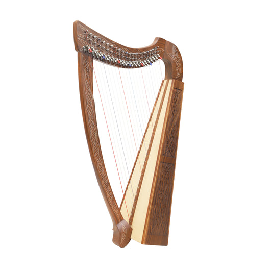 Mid-East 22-Strings Harp Knotwork (Rose-Wood)