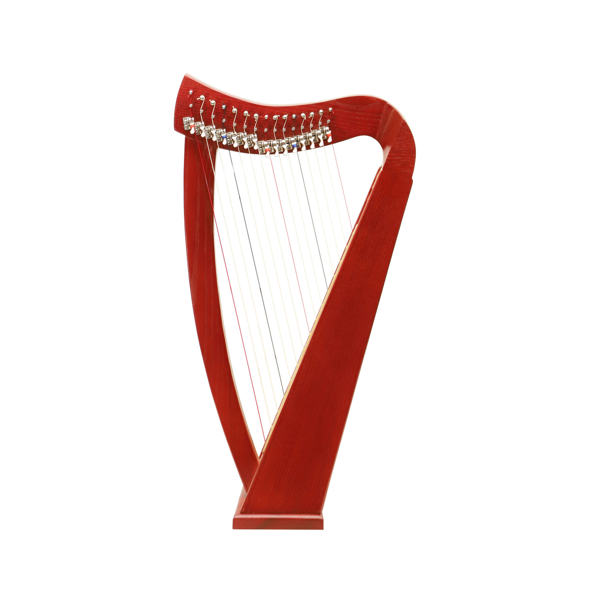 Mid-East 15 String Harp Red-(Ashwood)
